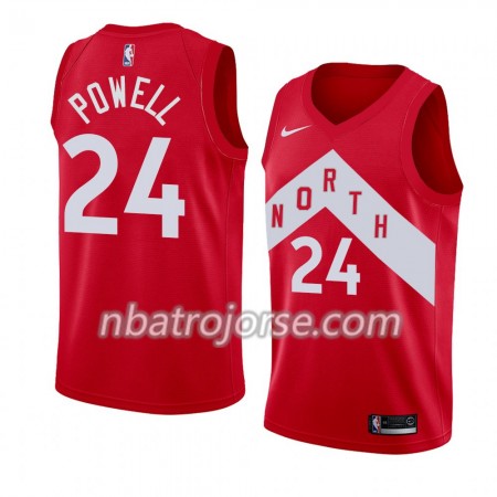 Män Toronto Raptors Tröja Norman Powell 24 2018-19 Nike Röd Swingman